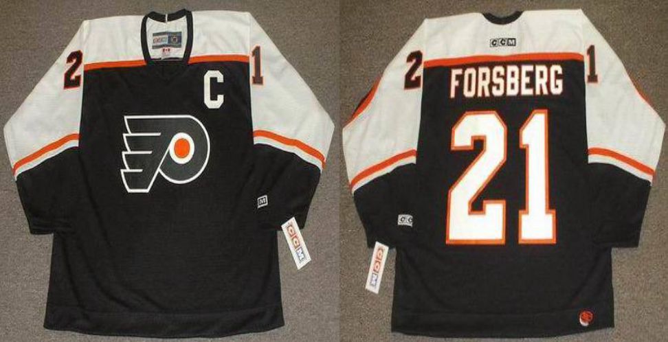2019 Men Philadelphia Flyers #21 Forsberg Black CCM NHL jerseys->philadelphia flyers->NHL Jersey